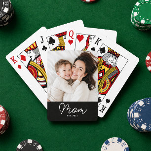 Jeu De Cartes Maman a établi un script photo noir