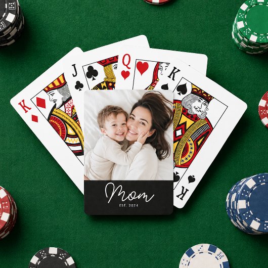 Jeu De Cartes Maman a établi un script photo noir