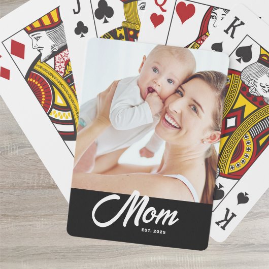 Jeu De Cartes Maman a établi un script photo noir