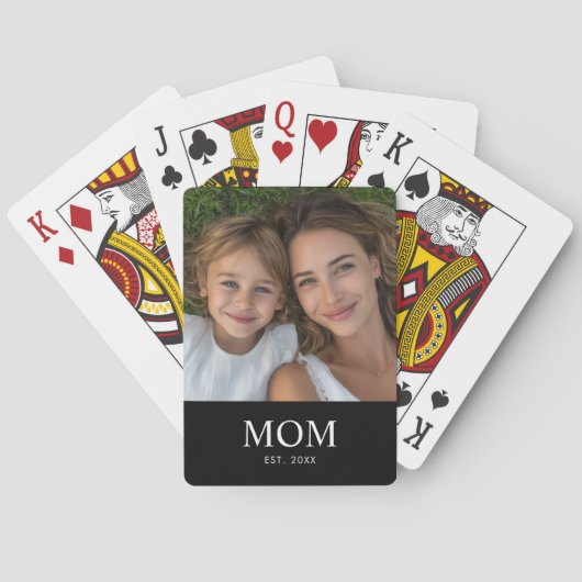 Jeu De Cartes Maman a établi un script photo noir (dos)