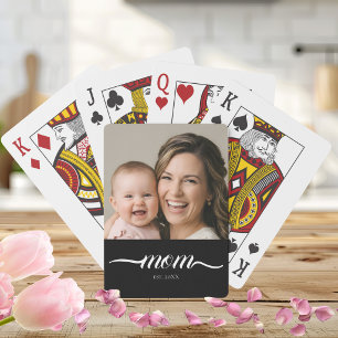 Jeu De Cartes Maman a établi une photo personnalisée avec un scr