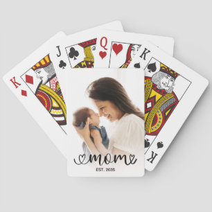Jeu De Cartes Maman a établi une police de caractères noire phot