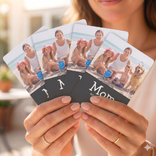 Jeu De Cartes Maman dit Photo de police fantaisiste blanche amus