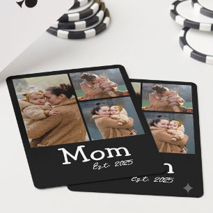 Jeu De Cartes Maman Texte Gras Amusant 3 Photo Noir