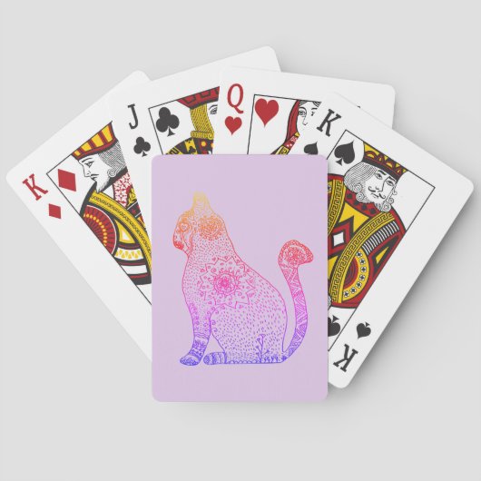 Jeu De Cartes Mandala Cat Classic Jouer Aux Cartes (dos)
