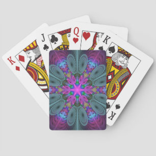 Jeu De Cartes Mandala Colorful Striant Fractal Art Kaleidoscope