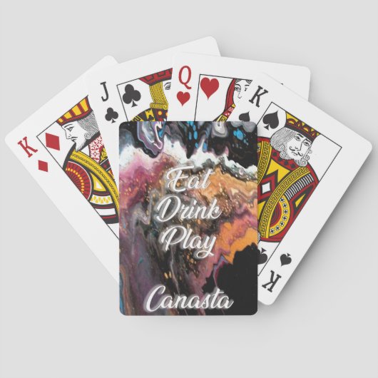 Jeu De Cartes Manger, Boire, Jouer Canasta (dos)