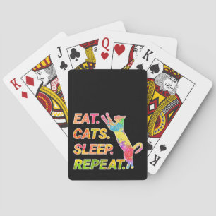 Jeu De Cartes Manger, Dormir, Chats, Répéter - Amoureux des chat