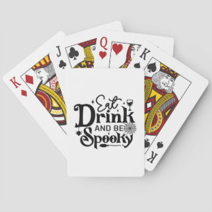 Jeu De Cartes Mangez, Buvez Et Soyez Fantomatique Rétro Classiqu
