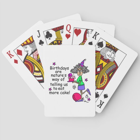 Jeu De Cartes Mangez plus de gâteau Humour d'anniversaire (dos)