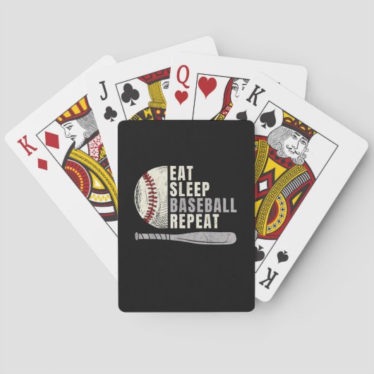 Jeu De Cartes Mangez Sleep Baseball Répéter Funny Baseball Playe (dos)