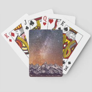 Jeu De Cartes Manière laiteuse au-dessus de Teton grand