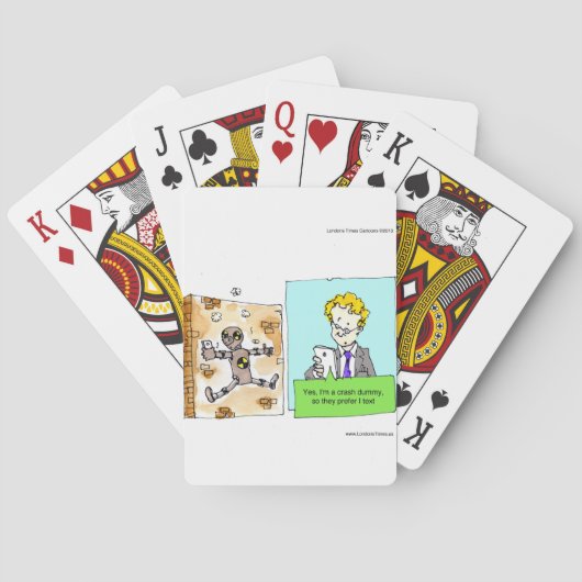 Jeu De Cartes Mannequin de Texte Drôle de Crash (dos)