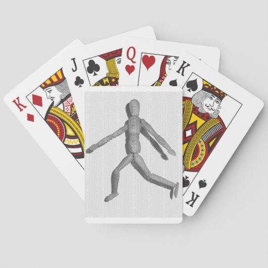 Jeu De Cartes Mannequin humain en bois (dos)