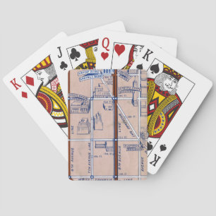 JEU DE CARTES MAP DE SUBWAY NEW YORK 1940