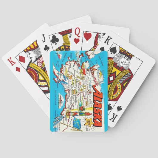Jeu De Cartes Map of Alaska Playing Cards (dos)