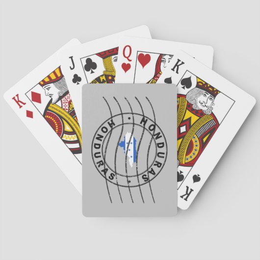 Jeu De Cartes Map of Honduras, Postal Passport Stamp (dos)