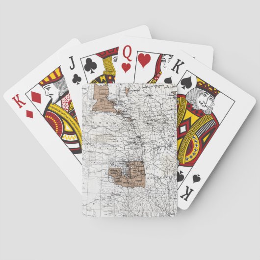 JEU DE CARTES MAP RÉSERVATION, 1888 (dos)