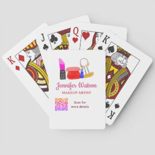 Jeu De Cartes Maquilleuse ajouter nom site web email téléphone n