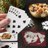 Jeu De Cartes Marbre brisé abstrait art moderne prune blanche (In Situ)