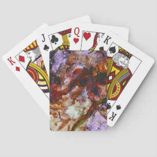 Jeu De Cartes Marbre de cristal de quartz de feu Abstrait