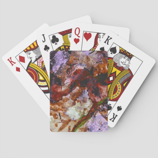 Jeu De Cartes Marbre de cristal de quartz de feu Abstrait (dos)