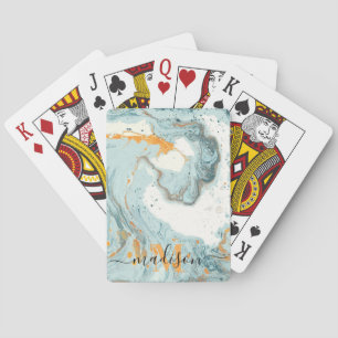 Jeu De Cartes Marbre et Parties scintillant Abstrait