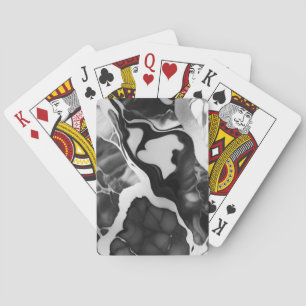 Jeu De Cartes Marbre noir et blanc tendance