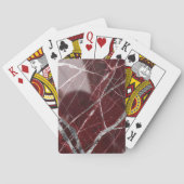 Jeu De Cartes Marbre rouge brillant de luxe (dos)