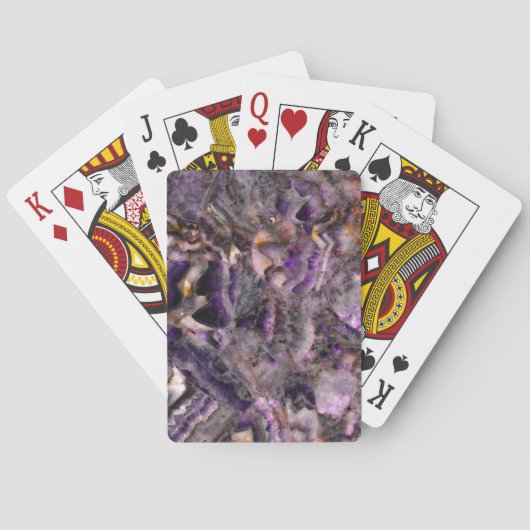 Jeu De Cartes Marbre violet de granit violet de pierre classique (dos)
