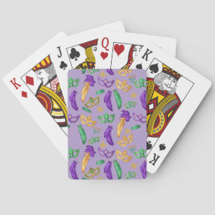 Jeu De Cartes Mardi Gras coloré à motifs