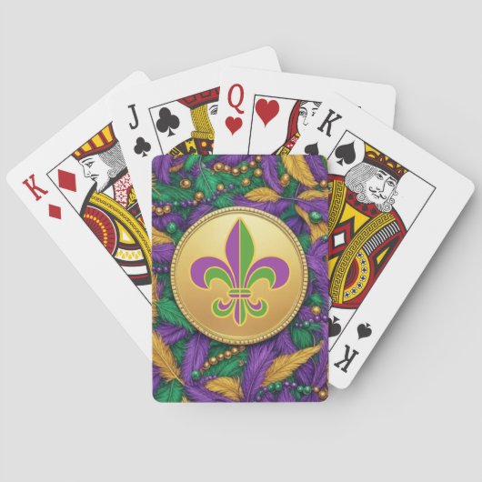Jeu De Cartes Mardi Gras Fleur de lis (dos)