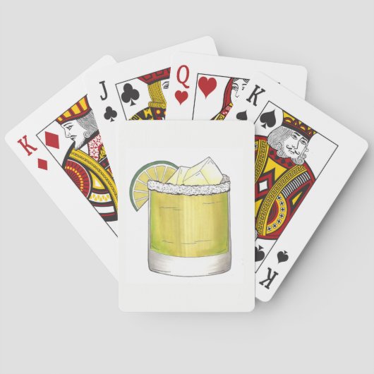 Jeu De Cartes Margarita Cocktail d'été Mixte Boisson Lime Vert (dos)