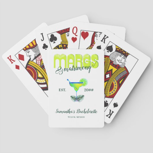 Jeu De Cartes Margs Matrimony Tequila Réception de Mariage Enter (dos)