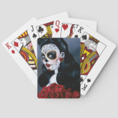 Jeu De Cartes Maria Sugar SKull Roses rouges (dos)