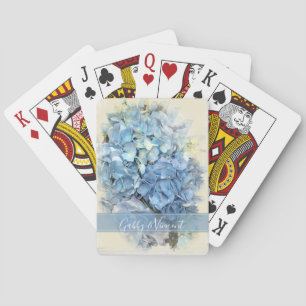 Jeu De Cartes Mariage à fleurs Blue Hydrangea