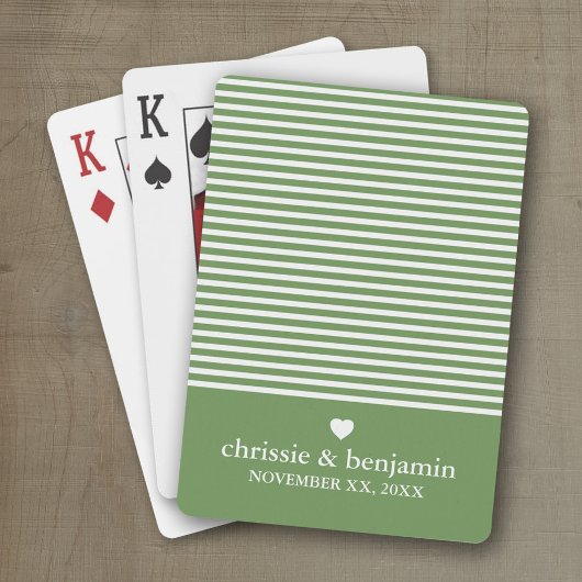 Jeu De Cartes Mariage Anniversaire Personnalisé Mariée Groom Dat