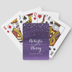 Jeu De Cartes Mariage aquarelle étoile jouer aux cartes
