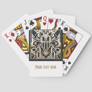 Jeu De Cartes Mariage Art Déco Années Folles Or Blanc Noir