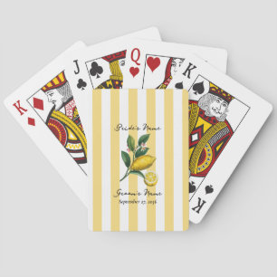 Jeu De Cartes Mariage Citron Orange Méditerranéen Italien