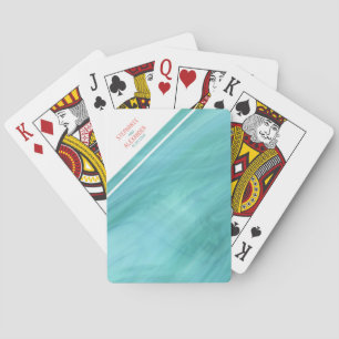 Jeu De Cartes Mariage corail turquoise