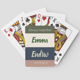 Jeu De Cartes Mariage Couleurs Neutres Élégantes / Couple Person