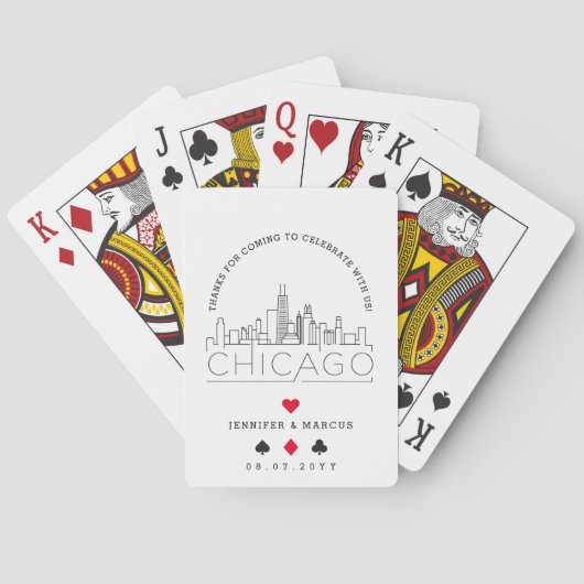 Jeu De Cartes Mariage de Chicago | Suite Heart Sweet Card (dos)