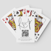 Jeu De Cartes Mariage de code QR de script moderne Lecture carte (dos)