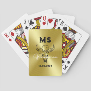 Jeu De Cartes Mariage de cow-boy de pays occidental Monogramme G