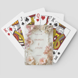 Jeu De Cartes Mariage de fleurs roses