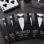 Jeu De Cartes Mariage de Tuxedo Bachelor Party Groomsmen Favoris<br><div class="desc">Si votre Groom a une soirée de poker pour son Bachelor Party, voici une faveur de mariage amusante que vous pouvez obtenir pour lui et les gars. Choisissez d'ajouter une date au bas du tuxedo mariage ou de supprimer le texte ensemble si vous voulez juste le tux. Découvrez le reste...</div>
