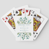 Jeu De Cartes Mariage de verdure botanique (dos)