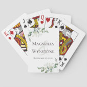 Jeu De Cartes Mariage Eucalyptus personnalisé (dos)