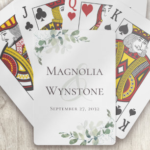 Jeu De Cartes Mariage Eucalyptus personnalisé
